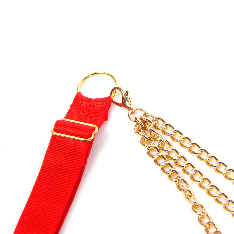 SUBBLIME 955519 CONJUNTO DE SUTIa COM CORRENTES E MALHA CORAyaO VERMELHO S M