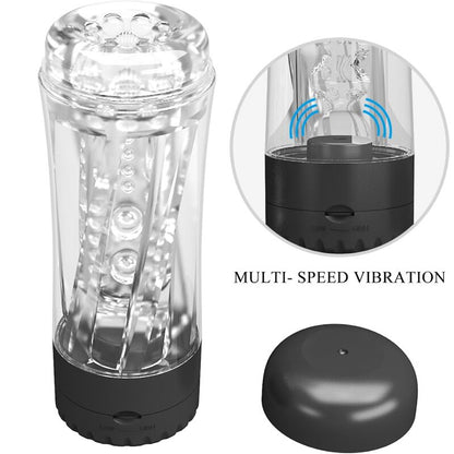 PRETTY LOVE TAMARA MASTURBADOR MASCULINO MULTI VELOCIDADE VIBRADOR PRETO