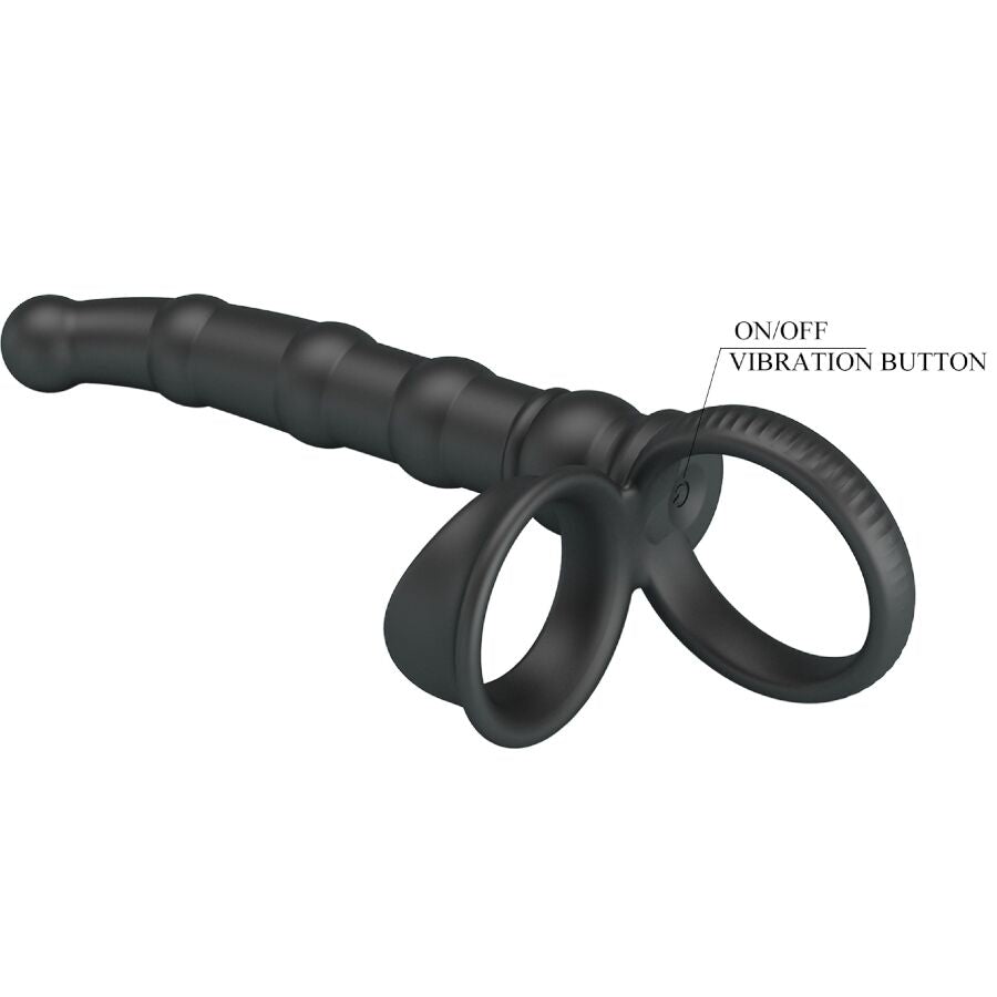 PRETTY LOVE ANEL VIBRAToRIO PARA PeNIS TATUM COM PLUG 10 VIBRAyoES PRETO