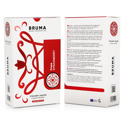 BRUMA VIBRADOR LiQUIDO ULTRA DESLIZANTE MORANGO 15 ML