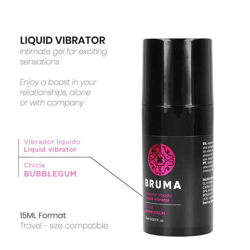 BRUMA VIBRADOR LiQUIDO ULTRA DESLIZANTE BUBBLEGUM 15 ML