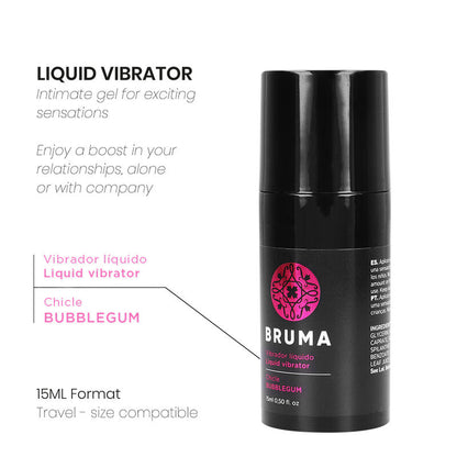 BRUMA VIBRADOR LiQUIDO ULTRA DESLIZANTE BUBBLEGUM 15 ML