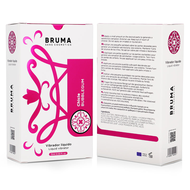 BRUMA VIBRADOR LiQUIDO ULTRA DESLIZANTE BUBBLEGUM 15 ML