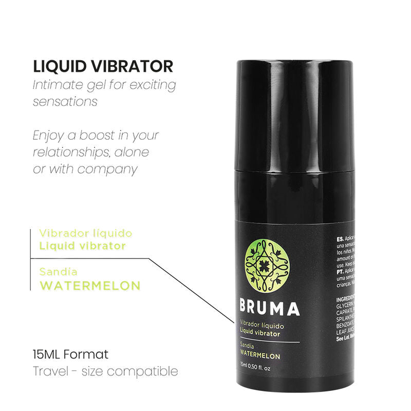 BRUMA VIBRADOR LiQUIDO ULTRA DESLIZANTE MELANCIA 15 ML