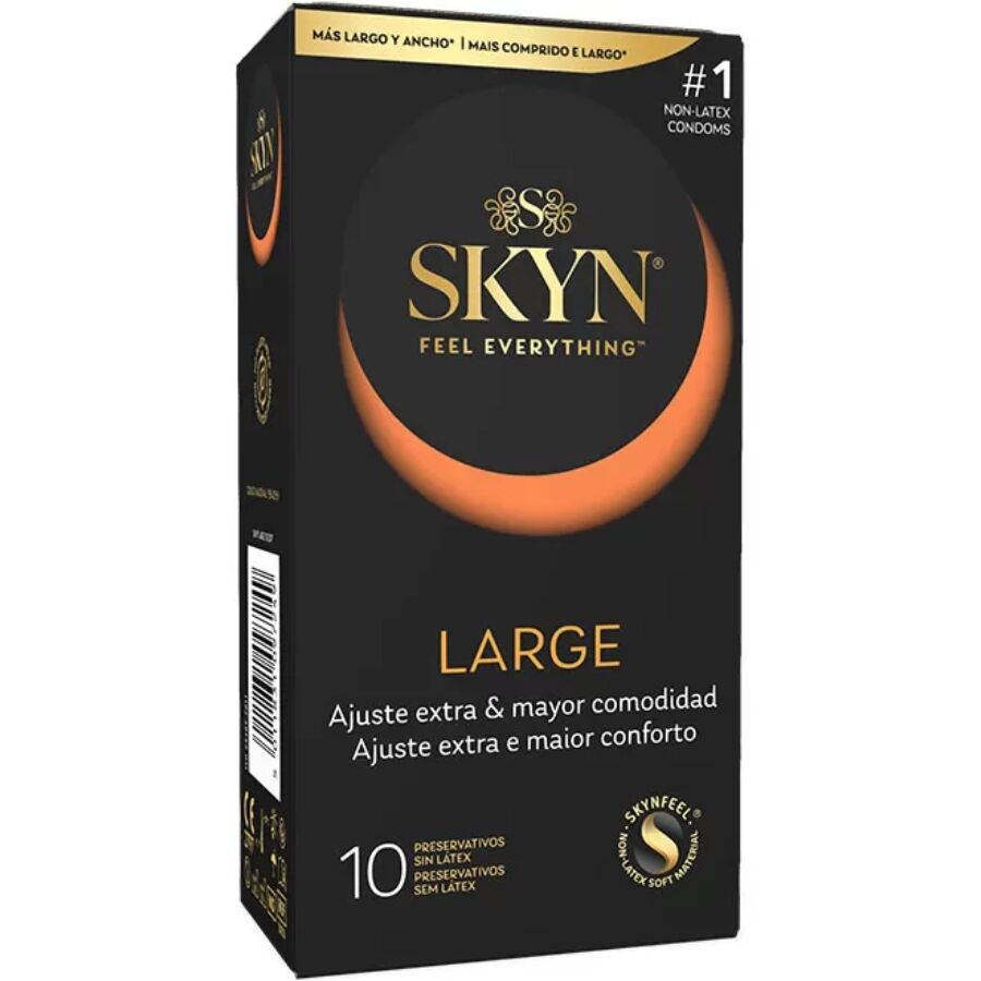 SKYN PRESERVATIVOS GRANDES COM AJUSTE EXTRA 10 UNIDADES