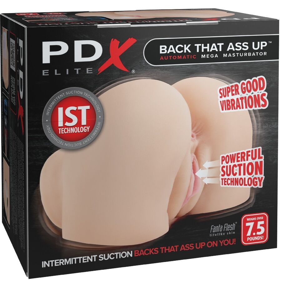 PDX ELITE MASTURBADOR VIBRAToRIO REALISTA DE VAGINA E aNUS BACK THAT ASS UP