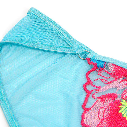 SUBBLIME 957643 CONJUNTO SUJETADOR Y LIGUERO CON BORDADOS DE FLORES ROSAS S M