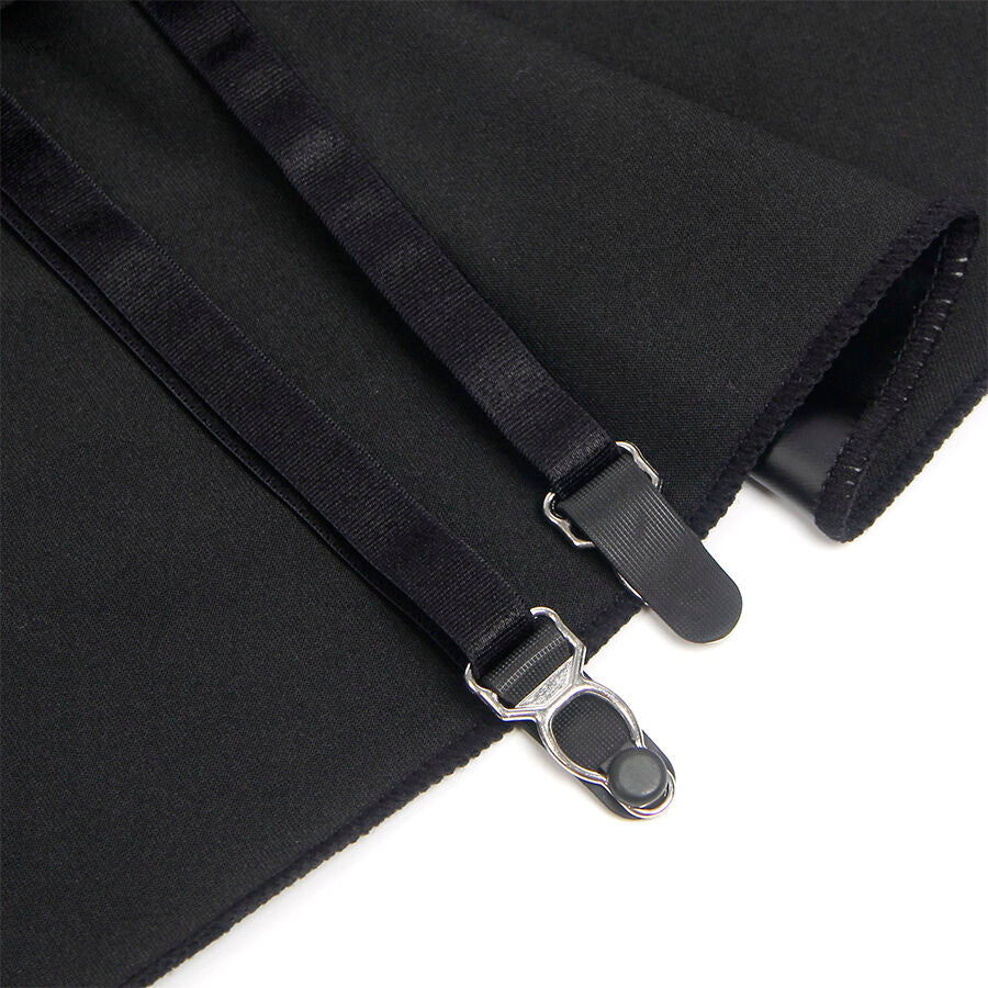 SUBBLIME 957704 VESTIDO DE CUERO CON CREMALLERA Y ENCAJE NEGRO S M