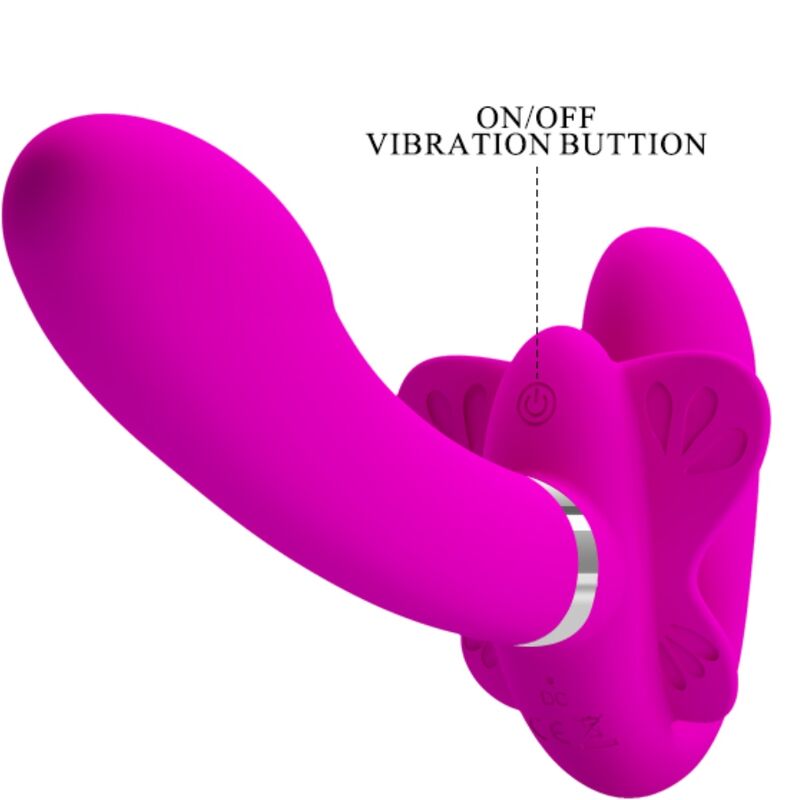 PRETTY LOVE VIBRADOR VALERIE DOUBLE STRAP ON 12 VIBRAyoES ROXO