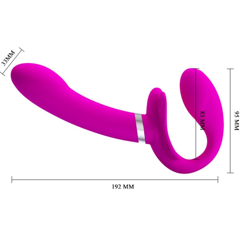 PRETTY LOVE VIBRADOR VALERIE DOUBLE STRAP ON 12 VIBRAyoES ROXO