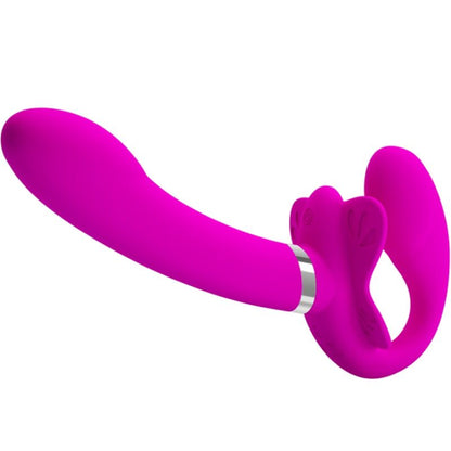 PRETTY LOVE VIBRADOR VALERIE DOUBLE STRAP ON 12 VIBRAyoES ROXO