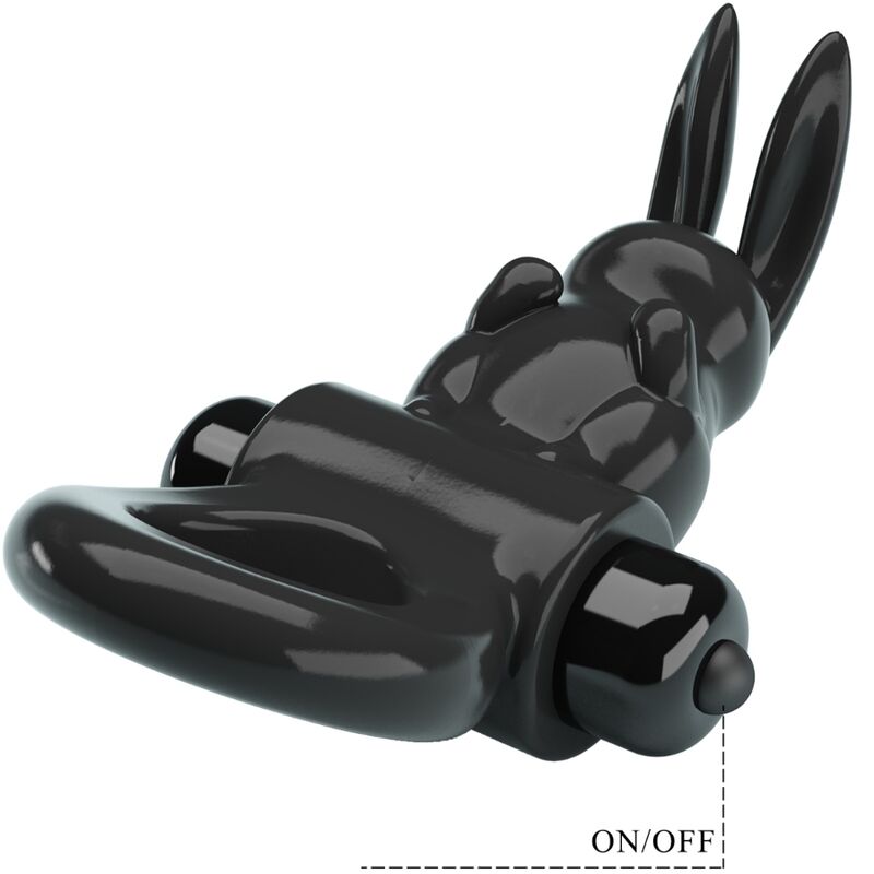 PRETTY LOVE ANEL VIBRADOR COELHO ANEL EXCITANTE 10 VIBRAyoES PRETO