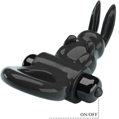 PRETTY LOVE ANEL VIBRADOR COELHO ANEL EXCITANTE 10 VIBRAyoES PRETO