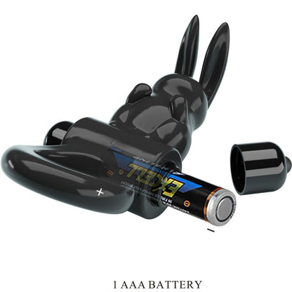 PRETTY LOVE ANEL VIBRADOR COELHO ANEL EXCITANTE 10 VIBRAyoES PRETO