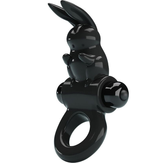 PRETTY LOVE ANEL VIBRADOR COELHO ANEL EXCITANTE 10 VIBRAyoES PRETO