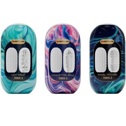PRETTY LOVE VENUS X 15 MASTURBADORES MASCULINOS DE SILICONE BRANCO