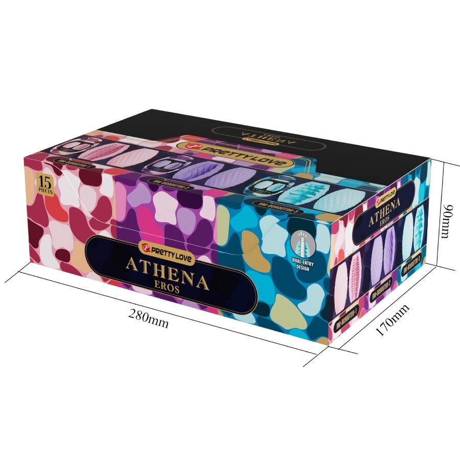 PRETTY LOVE ATHENA EROS PACK 15 MASTURBADORES MASCULINOS VARIOS