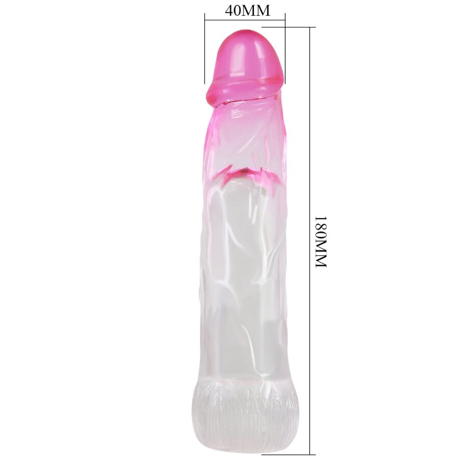 PRETTY LOVE NERON REALISTA 6 CM BAINHA DE AMPLIAyaO PARA PeNIS ROSA