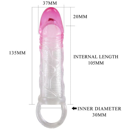 PRETTY LOVE ODES REALISTA 2 CM BAINHA DE AMPLIAyaO PARA PeNIS ROSA