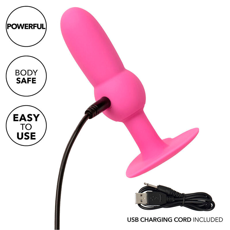 CALEXOTICS FIRST TIME PLUG ANAL SONDA DE CONTAS 10 VIBRAyoES ROSA
