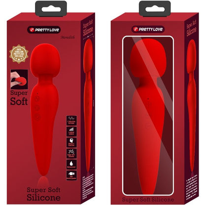 PRETTY LOVE MAREDITH MASSAGER 12 MODOS DE VIBRAO VERMELHO