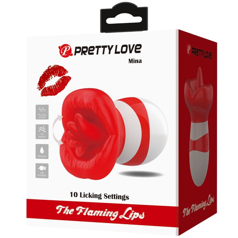 PRETTY LOVE MINA ESTIMULADOR DE LiNGUA VERMELHO CLARO