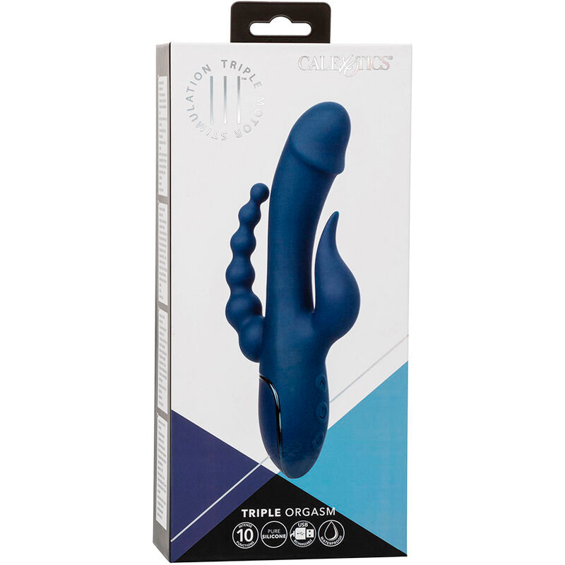 CALEXOTICS VIBRADOR TRIPLO ORGASM AZUL