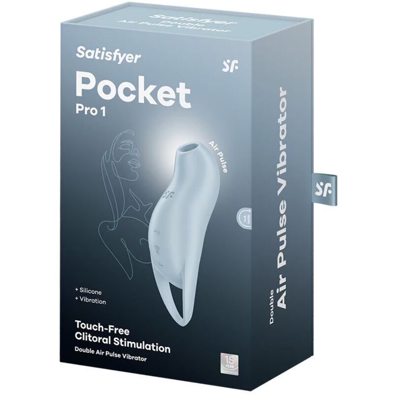 SATISFYER POCKET PRO 1 ESTIMULADOR DE CLIToRIS AZUL CLARO