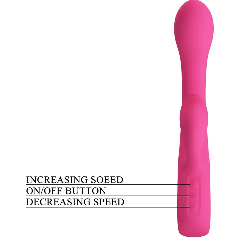 PRETTY LOVE FRITZ RABBIT VIBRADOR 12 VIBRAyoES ROSA