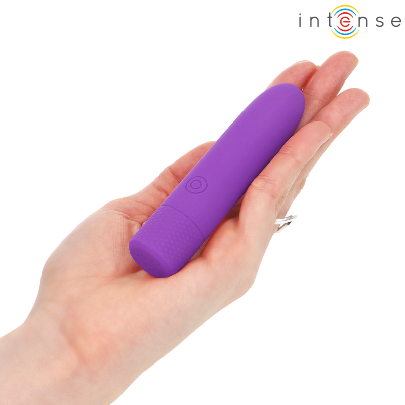 INTENSE SYMONE USB RECARREGaVEL VIBRAToRIA BULLET 8 VIBRAyoES ROXO 10 X 22 CM