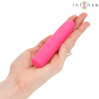INTENSE SYMONE USB RECARREGaVEL VIBRAToRIA BULLET 8 VIBRAyoES ROSA 10 X 22 CM