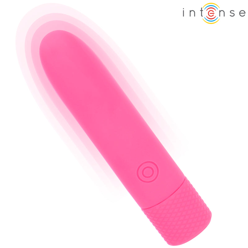 INTENSE SYMONE USB RECARREGaVEL VIBRAToRIA BULLET 8 VIBRAyoES ROSA 10 X 22 CM
