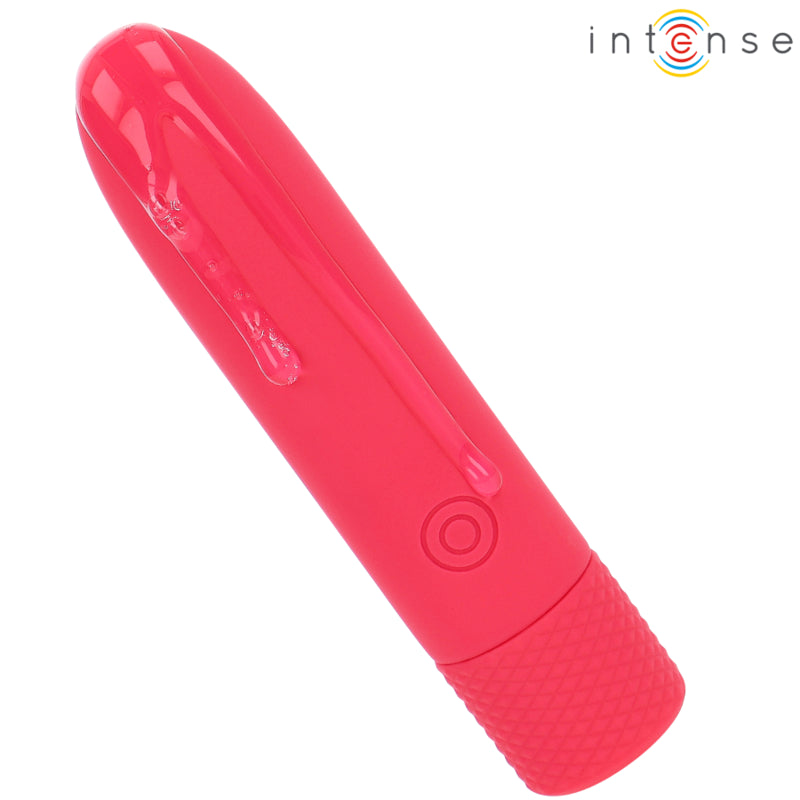 INTENSE SYMONE USB RECARREGaVEL VIBRAToRIA BULLET 8 VIBRAyoES VERMELHO 10 X 22 CM