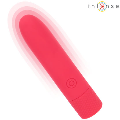 INTENSE SYMONE USB RECARREGaVEL VIBRAToRIA BULLET 8 VIBRAyoES VERMELHO 10 X 22 CM