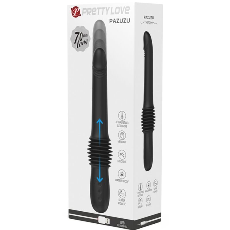 PRETTY LOVE VIBRADOR PAZUZU 3 MODOS DE IMPULSO PRETO