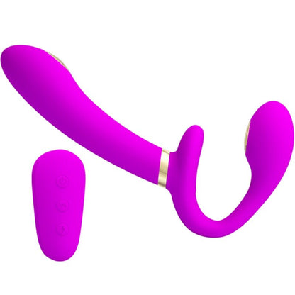 PRETTY LOVE THUNDERBIRD VIBRADOR DUPLO STRAP ON CONTROLE REMOTO ROXO