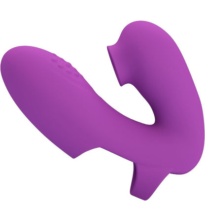PRETTY LOVE VIBRADOR DE DEDO ATHENA COM ESTIMULADOR DE CLIToRIS ROXO