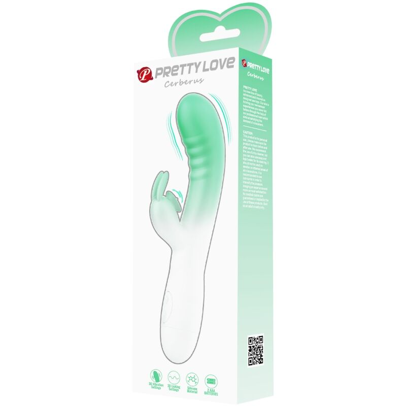 PRETTY LOVE VIBRADOR CERBERUS RABBIT 30 VIBRAyoES VERDE