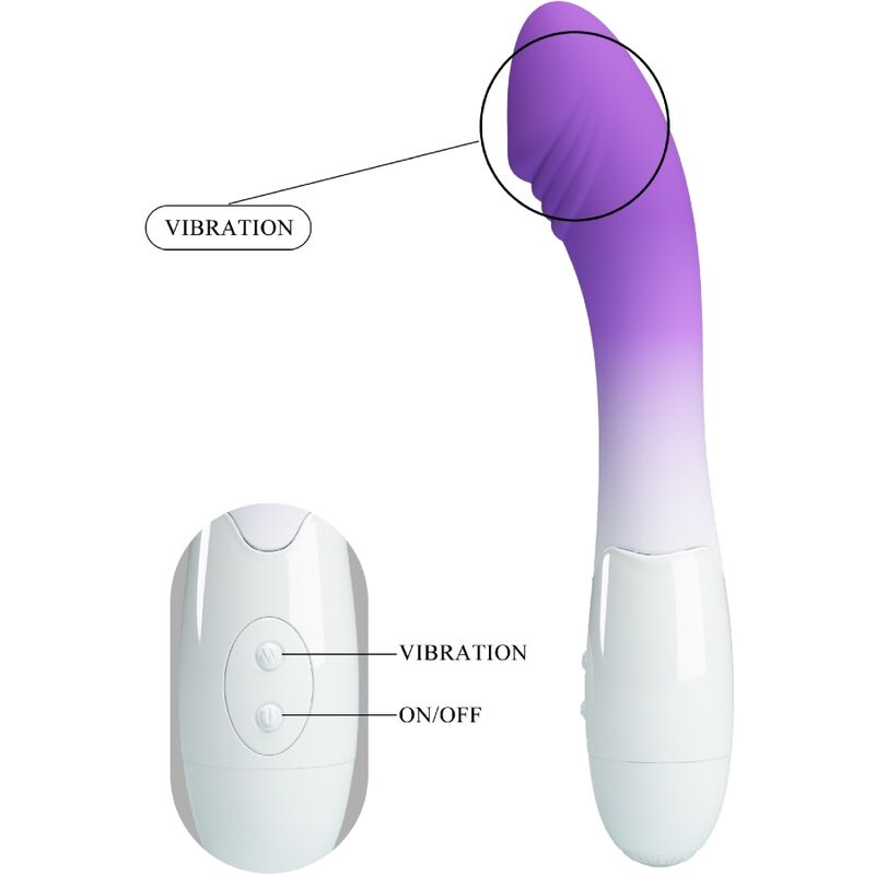 PRETTY LOVE VIBRADOR ELEMENTAL PONTO G 30 VIBRAyoES ROXO