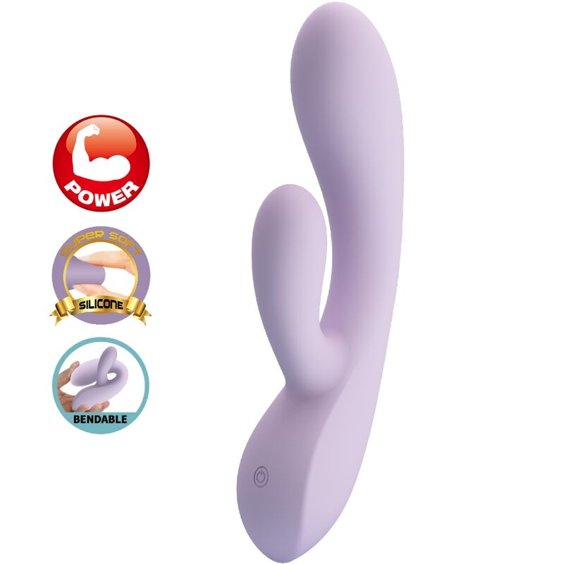 PRETTY LOVE VIBRADOR ROSOLYN RABBIT 10 VIBRAyoES ROXO