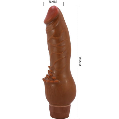 BAILE BARBARA VIBRADOR REALISTA 195 CM MULATO