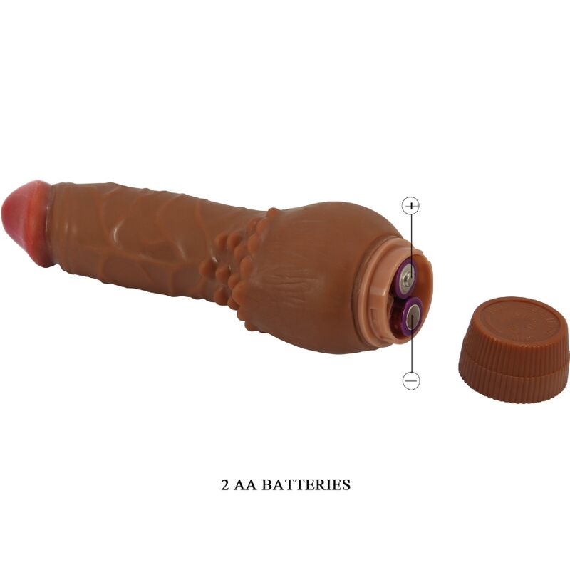BAILE BARBARA VIBRADOR REALISTA 195 CM MULATO