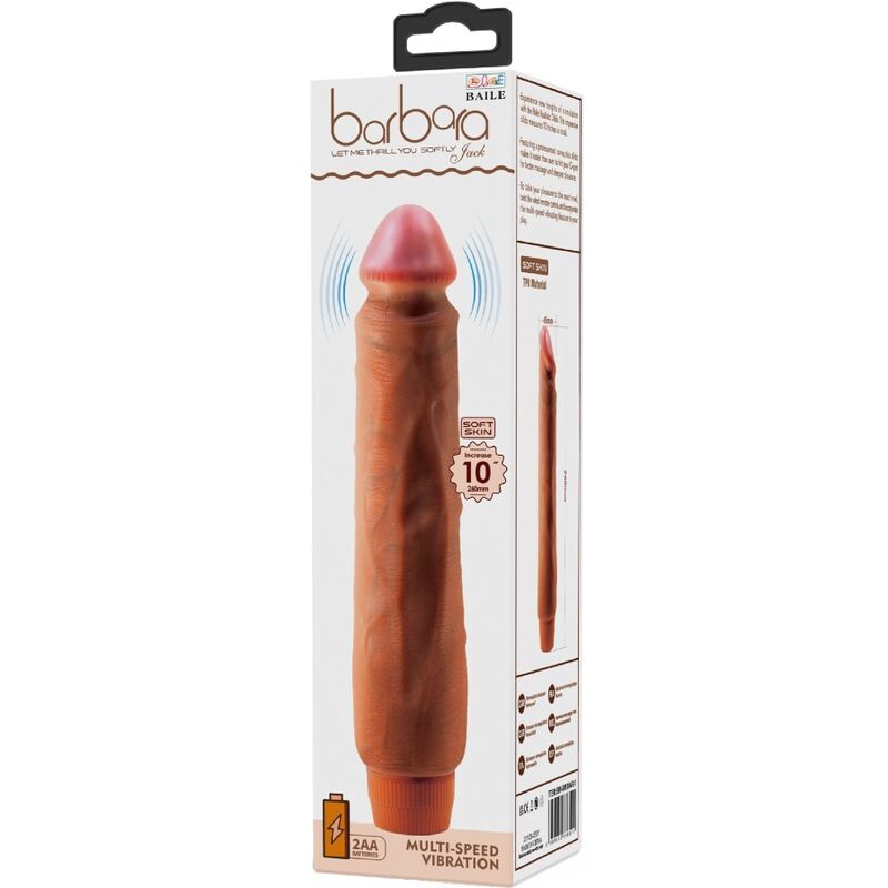 BAILE JACK VIBRADOR REALISTA 26 CM MULATO