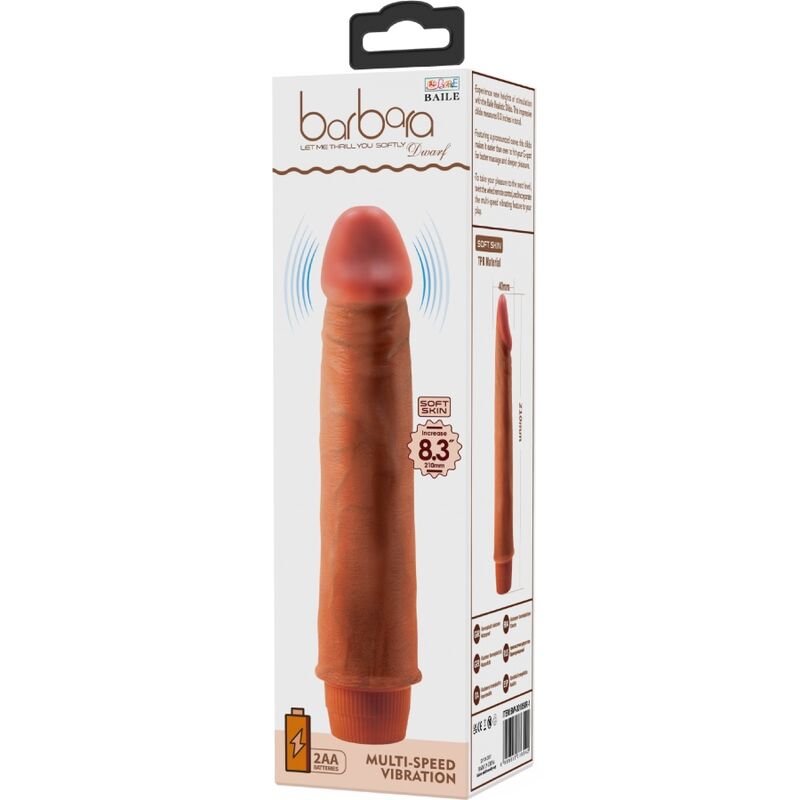BAILE VIBRADOR REALISTA ANaO 21 CM MULATO