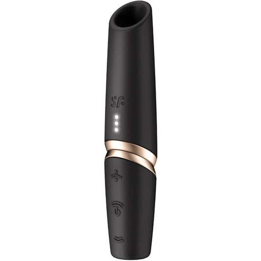 SATISFYER ESTIMULADOR DE CLIToRIS PERFECT KISS WAVE PRETO DOURADO