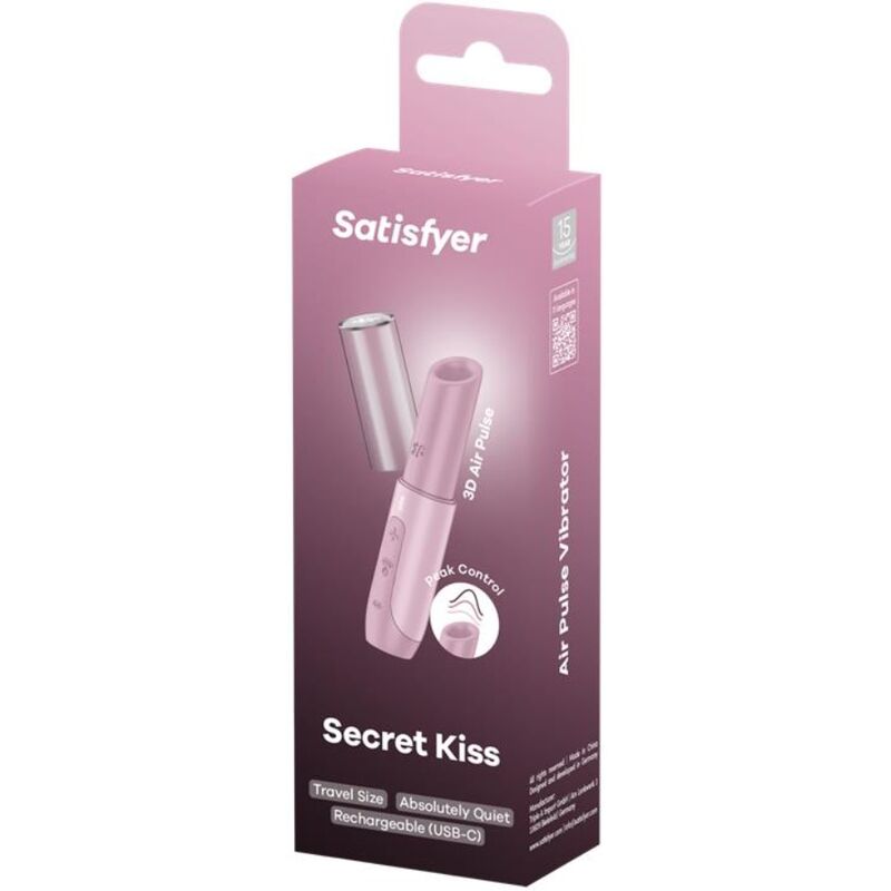 SATISFYER ESTIMULADOR DE CLIToRIS SECRET KISS WAVE ROSA