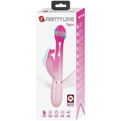 PRETTY LOVE DEJON 3 EM 1 MULTIFUNCIONAL RABBIT VIBRADOR ROSA