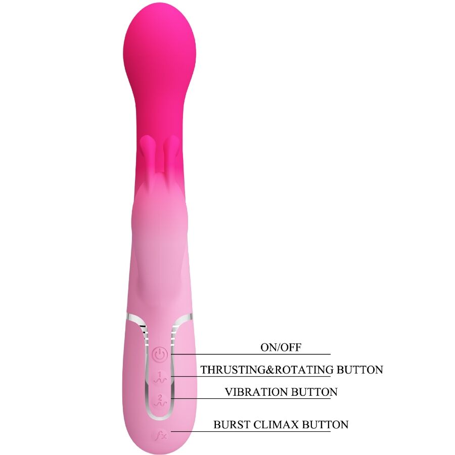 PRETTY LOVE DEJON 3 EM 1 MULTIFUNCIONAL RABBIT VIBRADOR ROSA