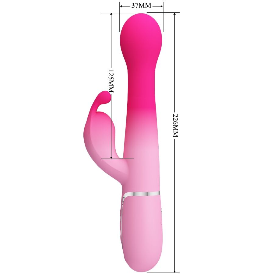 PRETTY LOVE DEJON 3 EM 1 MULTIFUNCIONAL RABBIT VIBRADOR ROSA