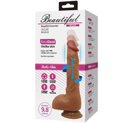 BAILE BEAUTIFUL WILKS 5 CONFIGURAyoES VIBRADOR REALISTA 25 CM MULATO